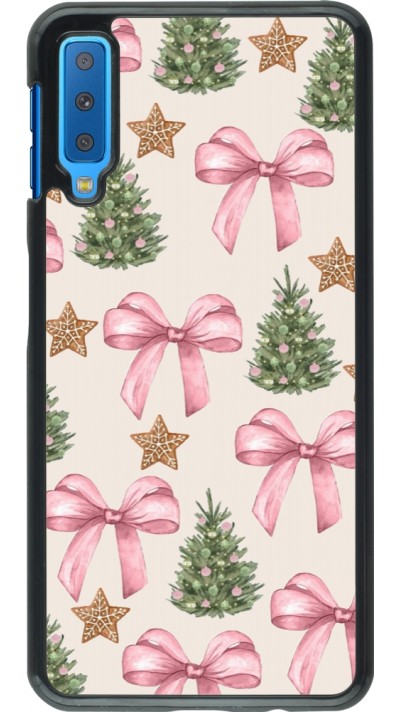 Samsung Galaxy A7 Case Hülle - Christmas 25 Vintage Ribbons