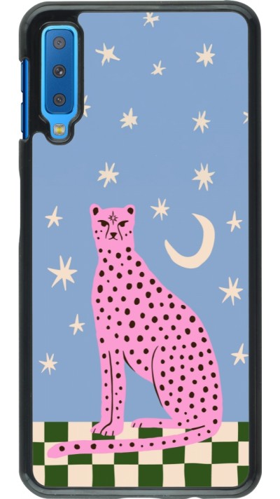 Coque Samsung Galaxy A7 - Pink leopard with stars 2026