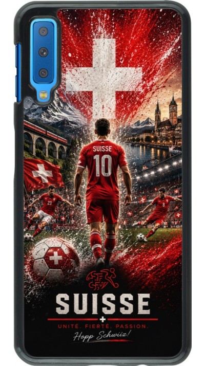 Coque Samsung Galaxy A7 - Football Suisse splash 2026