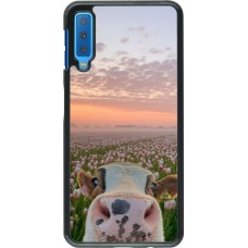Coque Samsung Galaxy A7 - Cow with tulips Spring 2026