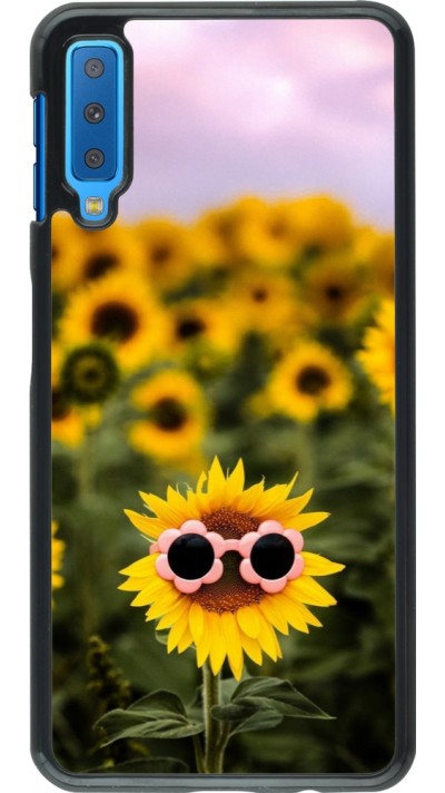 Samsung Galaxy A7 Case Hülle - Sunflower with glasses Spring 2026