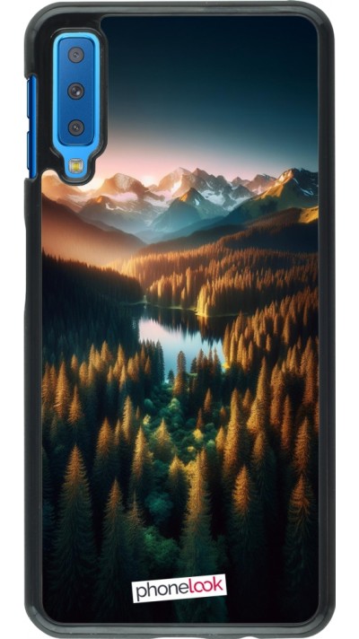 Coque Samsung Galaxy A7 - Sunset Forest Lake