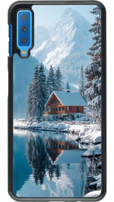 Samsung Galaxy A7 Case Hülle - Winter 25 Winter house forest day