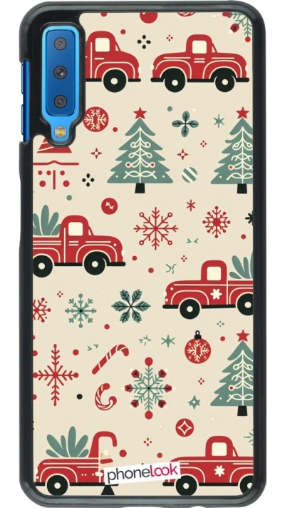 Samsung Galaxy A7 Case Hülle - Weihnachten 2024 Lkw Tanne