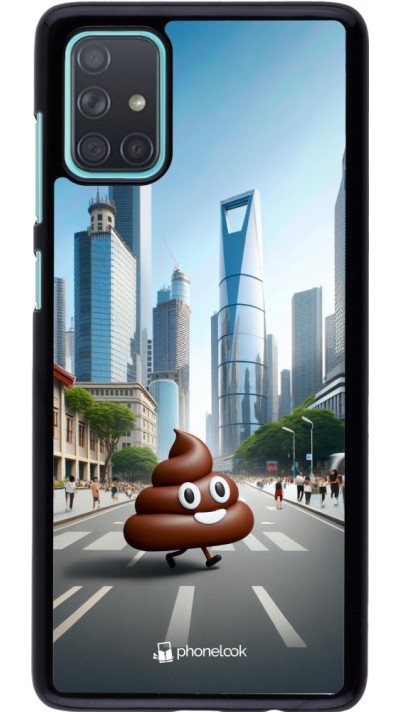 Samsung Galaxy A71 Case Hülle - Kackhaufen Emoji Spaziergang