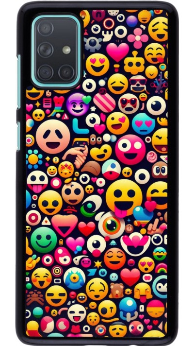Samsung Galaxy A71 Case Hülle - Emoji Mix Farbe