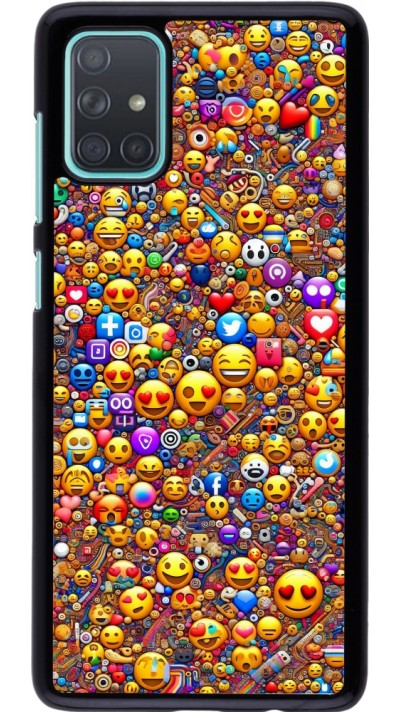 Samsung Galaxy A71 Case Hülle - Emoji gemischt