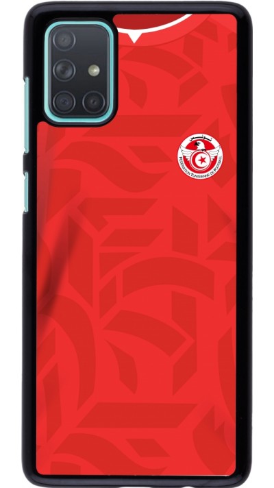 Samsung Galaxy A71 Case Hülle - Tunesien 2022 personalisierbares Fussballtrikot