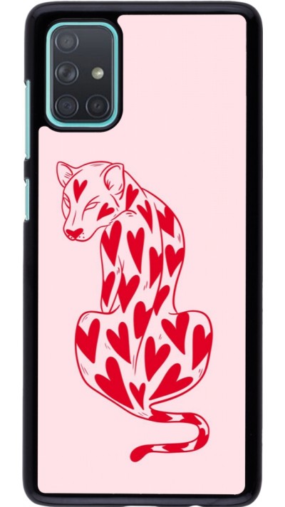 Coque Samsung Galaxy A71 - Leopard with hearts 2026