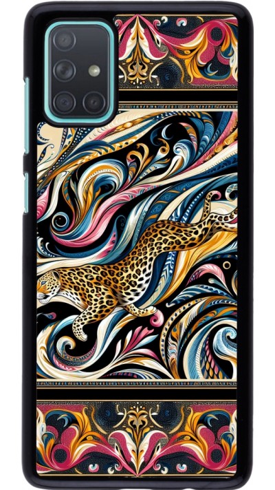 Samsung Galaxy A71 Case Hülle - Leopard Abstrakte Kunst