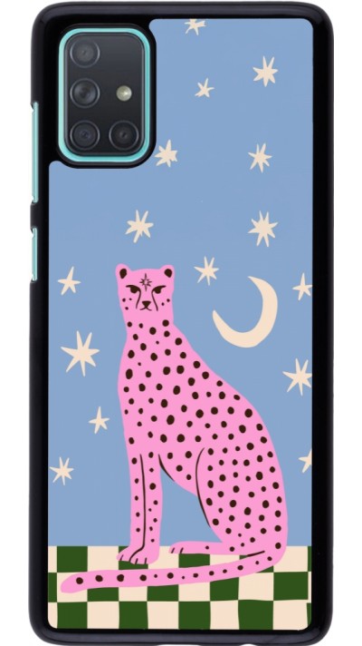 Coque Samsung Galaxy A71 - Pink leopard with stars 2026
