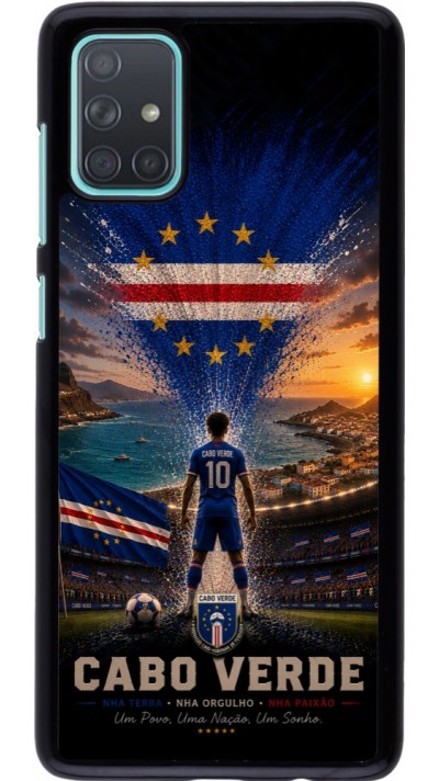 Samsung Galaxy A71 Case Hülle - Fussball Kap Verde splash 2026