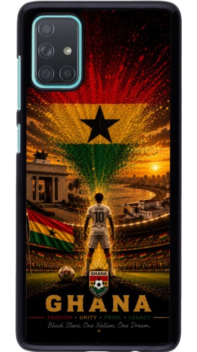 Samsung Galaxy A71 Case Hülle - Fussball Ghana splash 2026