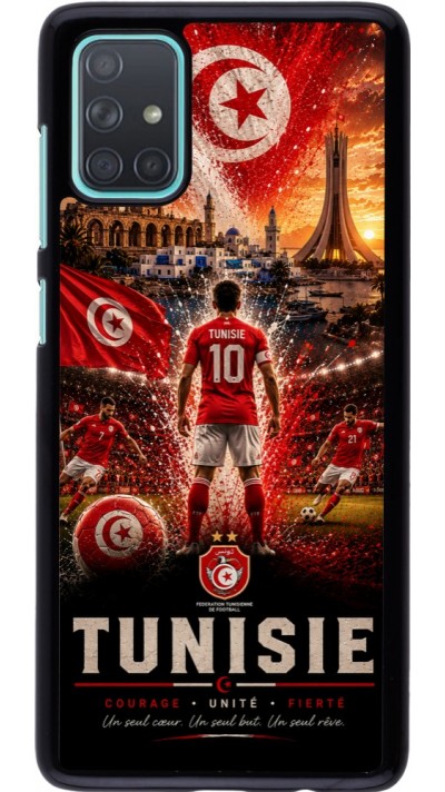 Samsung Galaxy A71 Case Hülle - Fussball Tunesien splash 2026