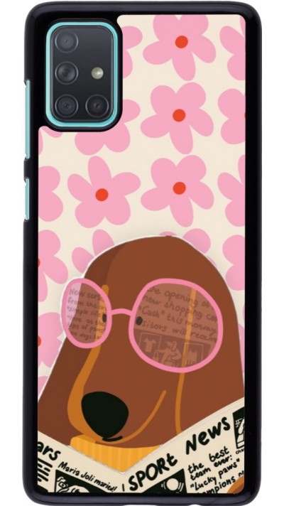 Samsung Galaxy A71 Case Hülle - Dog with newspaper Spring 2026