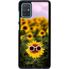 Samsung Galaxy A71 Case Hülle - Sunflower with glasses Spring 2026