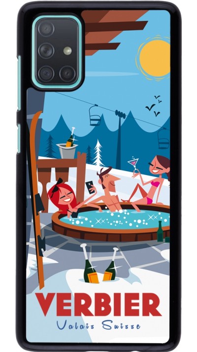 Samsung Galaxy A71 Case Hülle - Verbier Mountain Jacuzzi