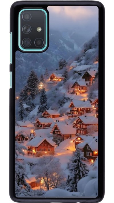 Coque Samsung Galaxy A71 - Winter 25 Winter snowy village