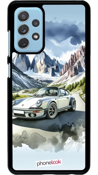 Coque Samsung Galaxy A72 - Porsche 911 Mountain Watercolor