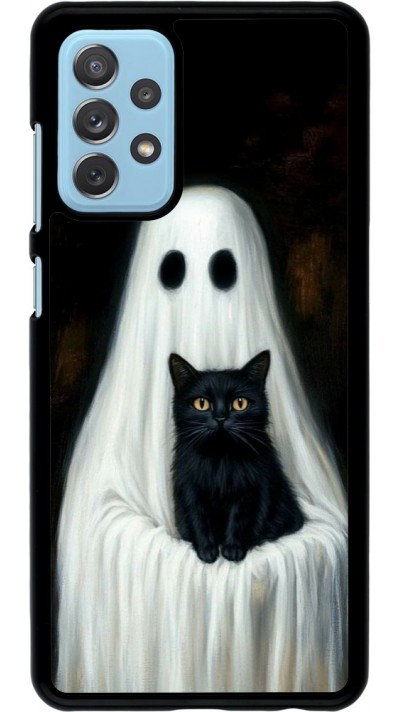 Coque Samsung Galaxy A72 - Halloween 2025 Ghost with black cat
