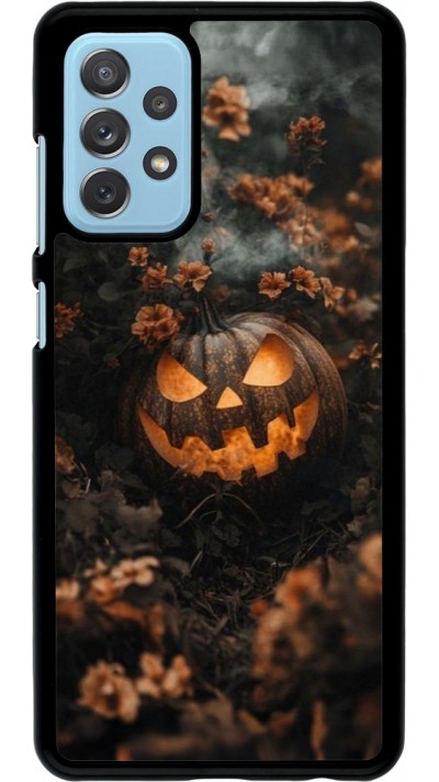 Coque Samsung Galaxy A72 - Halloween 2025 Pumpkin with flowers