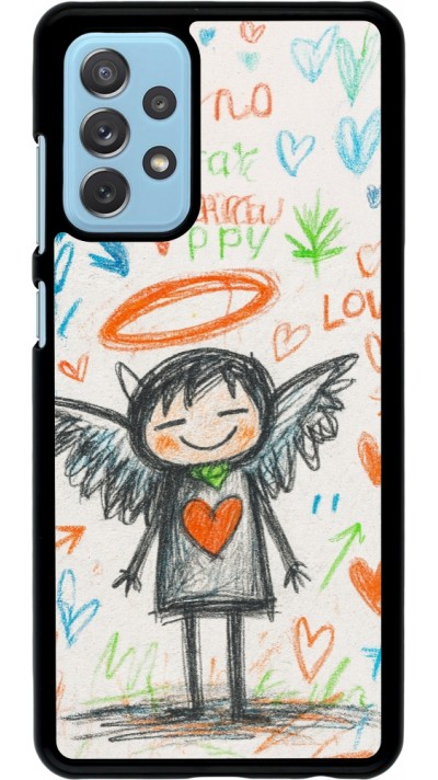 Coque Samsung Galaxy A72 - Little Angel Sketch Love