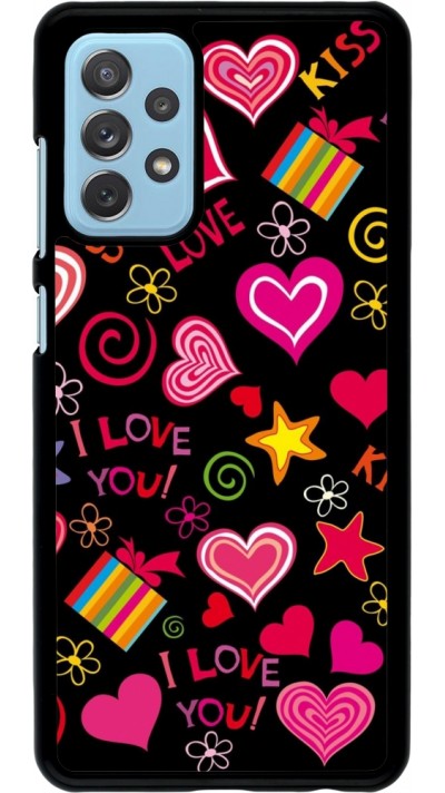 Samsung Galaxy A72 Case Hülle - Valentine 2023 love symbols