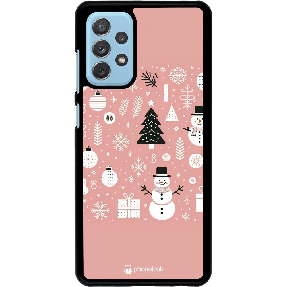 Samsung Galaxy A72 Case Hülle - Weihnachten 2024 Rose Schneemann Weihnachten