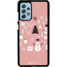 Samsung Galaxy A72 Case Hülle - Weihnachten 2024 Rose Schneemann Weihnachten