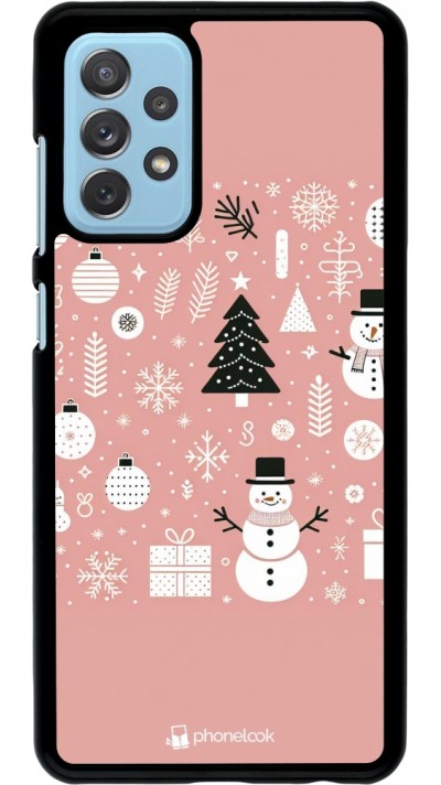 Samsung Galaxy A72 Case Hülle - Weihnachten 2024 Rose Schneemann Weihnachten