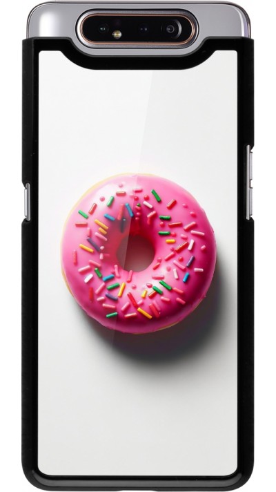 Coque Samsung Galaxy A80 - Weißer Hintergrund, pinker Donut
