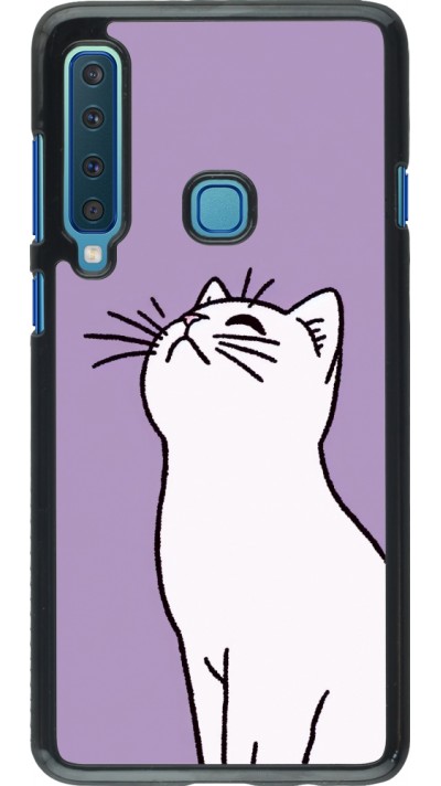 Coque Samsung Galaxy A9 - Chat sur fond violet