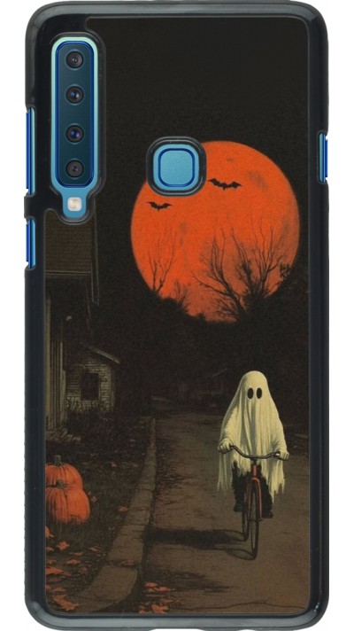 Samsung Galaxy A9 Case Hülle - Halloween 2025 Ghost on a bicycle