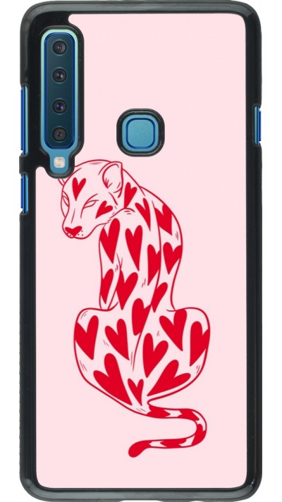 Coque Samsung Galaxy A9 - Leopard with hearts 2026