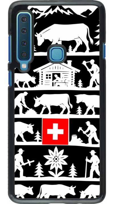 Coque Samsung Galaxy A9 - Poya Suisse 1 noir Coque Samsung Galaxy A9 - Poya Suisse 1 noir