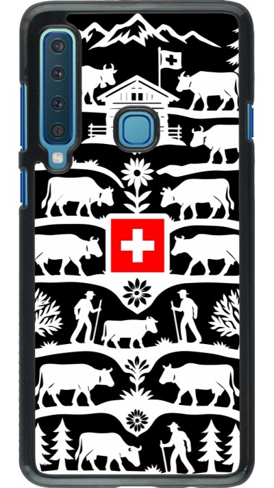 Coque Samsung Galaxy A9 - Poya Suisse 3 noir Coque Samsung Galaxy A9 - Poya Suisse 3 noir