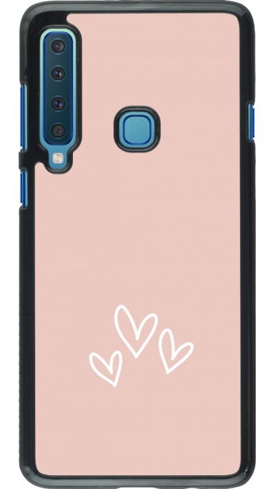 Coque Samsung Galaxy A9 - Valentine 2023 three minimalist hearts