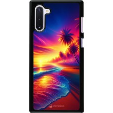 Coque Samsung Galaxy Note 10 - Plage coucher soleil flashy