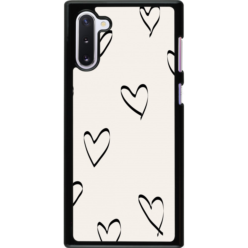 Samsung Galaxy Note 10 Case Hülle - Valentine 2023 minimalist hearts