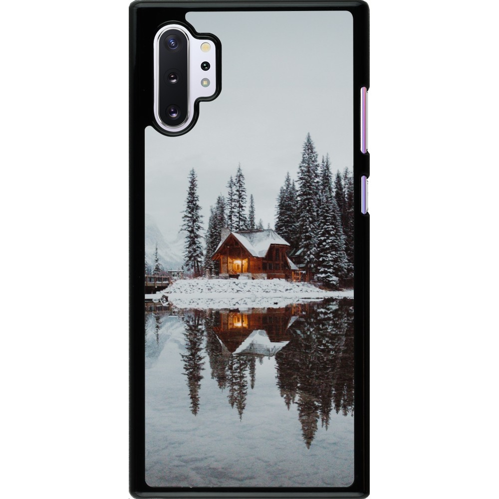 Coque Samsung Galaxy Note 10+ - Winter 25 Winter house forest afternoon