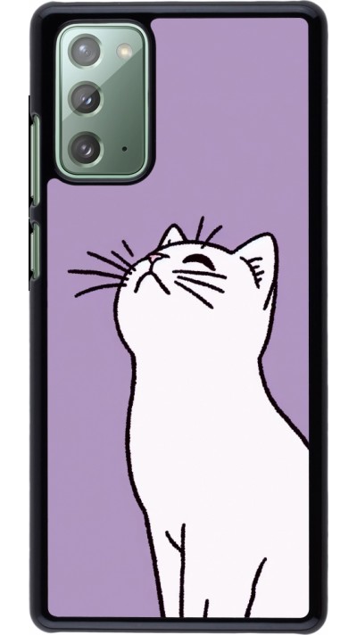 Samsung Galaxy Note 20 Case Hülle - Chat auf lila Hintergrund