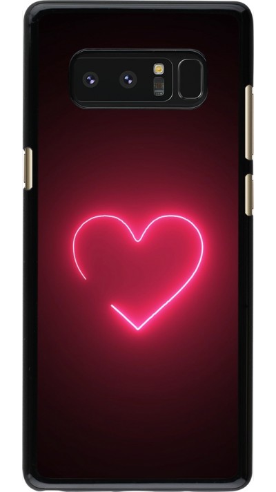 Coque Samsung Galaxy Note8 - Valentine 2023 single neon heart