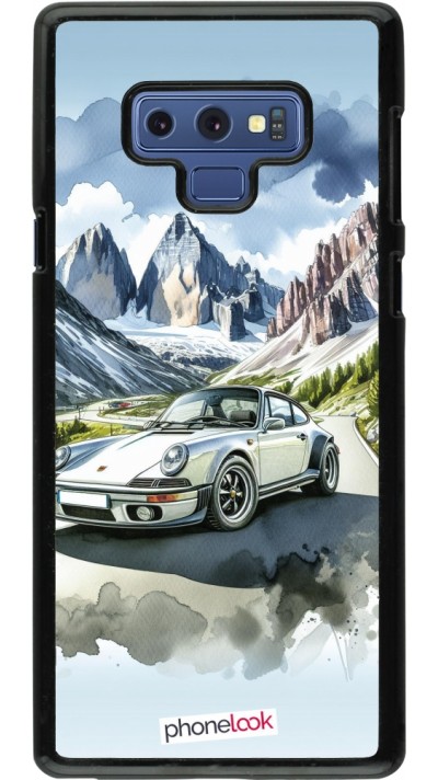 Samsung Galaxy Note9 Case Hülle - Porsche 911 Berg Aquarell