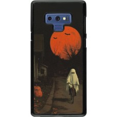 Samsung Galaxy Note9 Case Hülle - Halloween 2025 Ghost on a bicycle