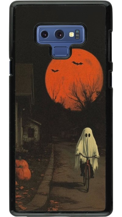 Samsung Galaxy Note9 Case Hülle - Halloween 2025 Ghost on a bicycle