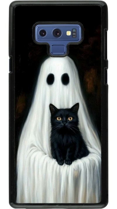 Samsung Galaxy Note9 Case Hülle - Halloween 2025 Ghost with black cat
