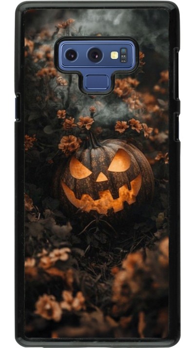 Samsung Galaxy Note9 Case Hülle - Halloween 2025 Pumpkin with flowers