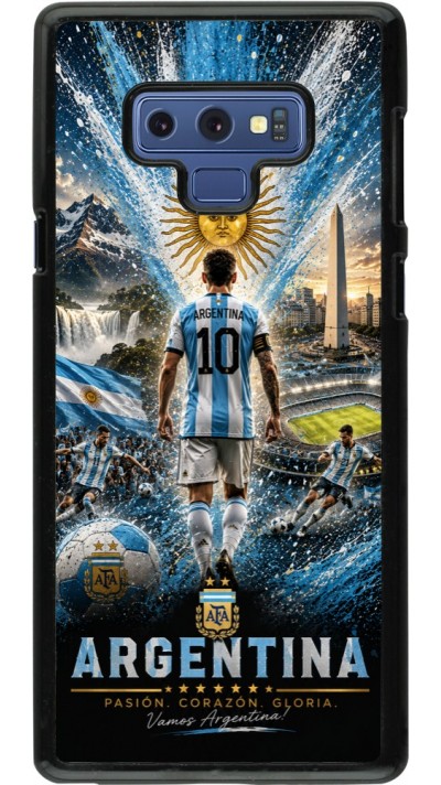 Samsung Galaxy Note9 Case Hülle - Fussball Argentinien splash 2026