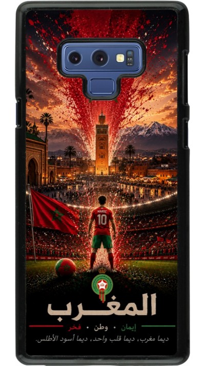 Samsung Galaxy Note9 Case Hülle - Fussball Marokko splash 2026