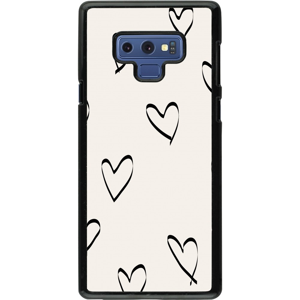 Coque Samsung Galaxy Note9 - Valentine 2023 minimalist hearts